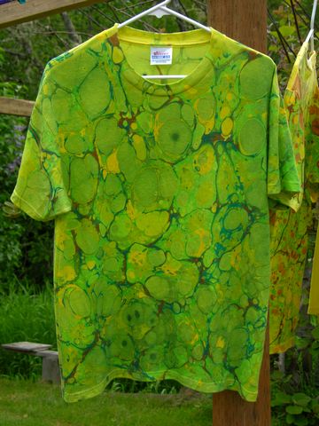 green stones marbled t-shirt from plain paper and fabric company